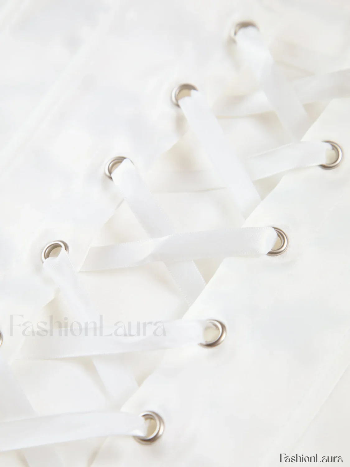 Ivory Glow Tied Trendy Crop Corset Top - Image 13