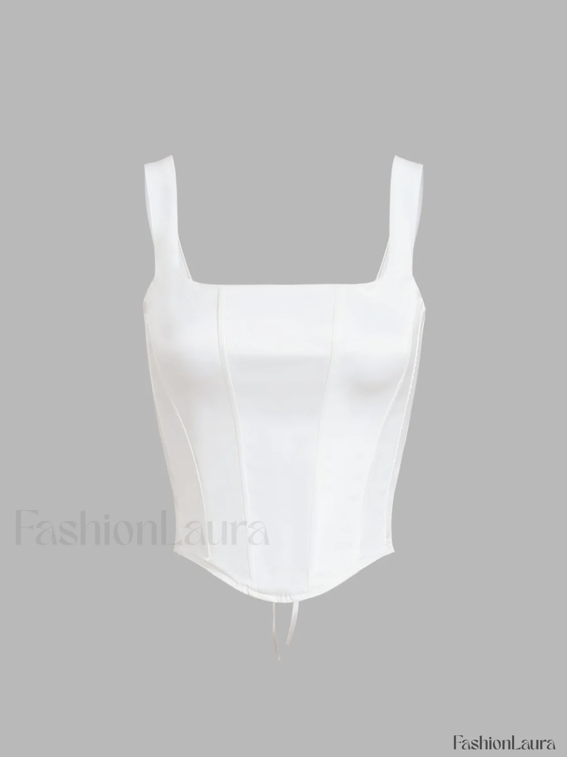 Ivory Glow Tied Trendy Crop Corset Top - Image 17