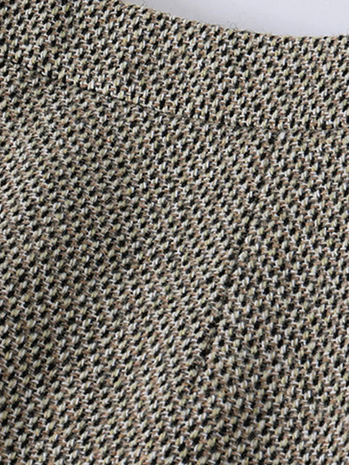 High-waist Tweed Wavy Trendy Split Midi Skirt - Image 3