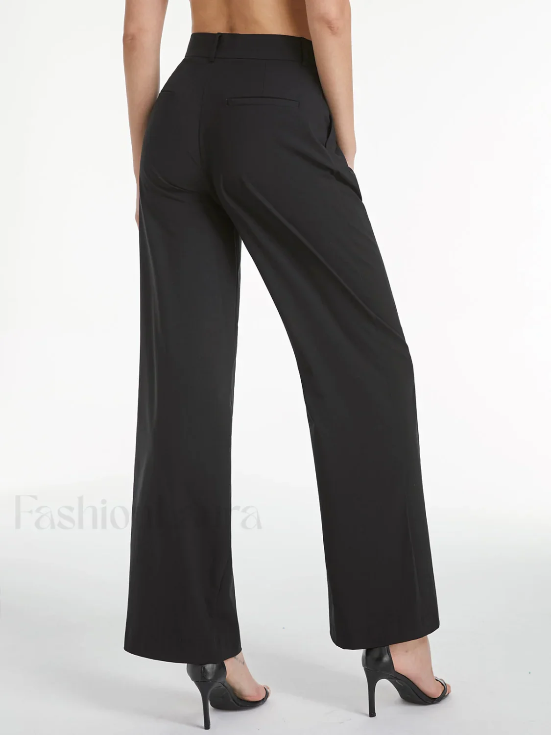 High Waisted Relaxed Trendy Straight Leg Dress Pants - Image 10