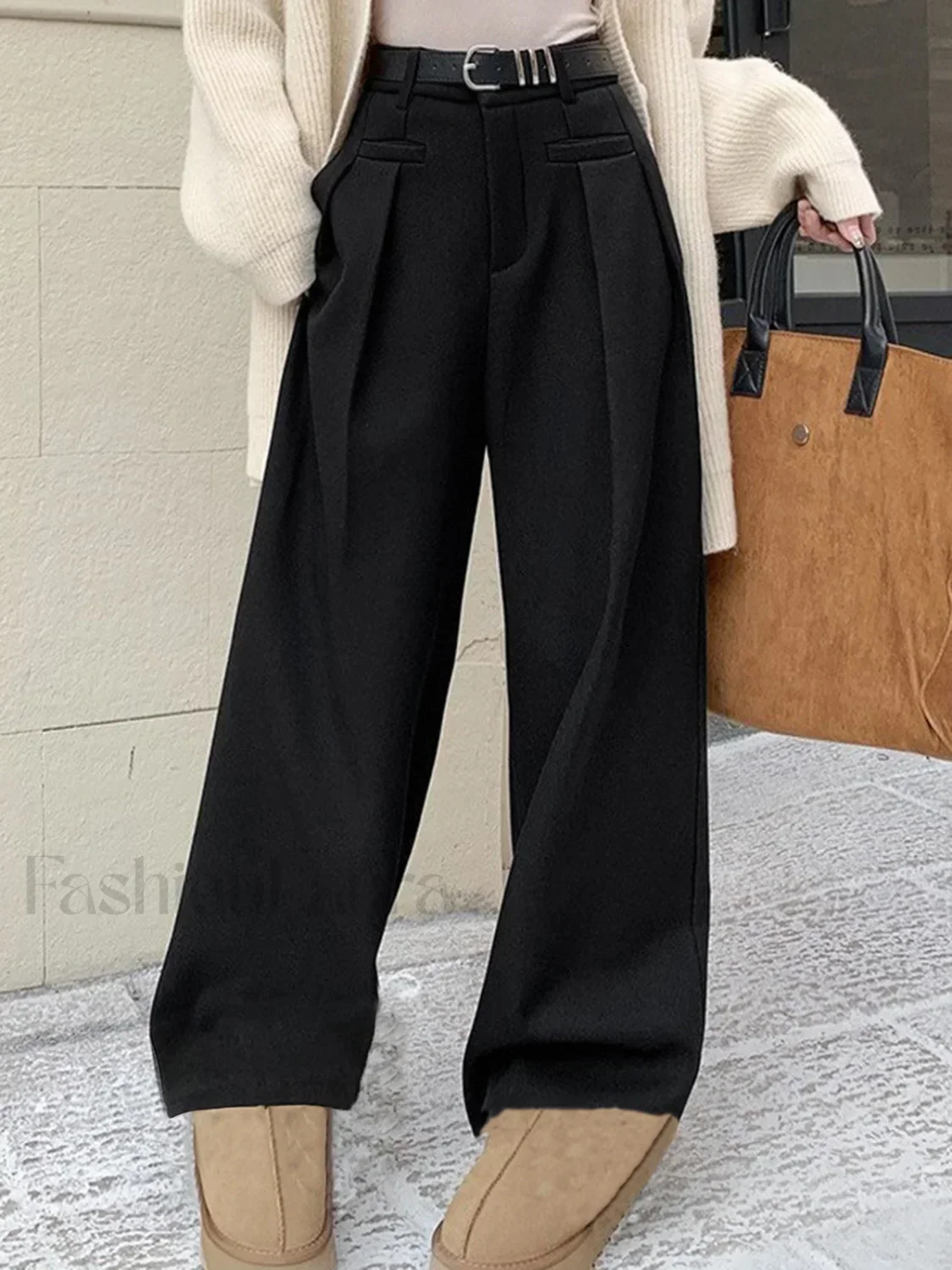 High Waist Graceful Straight Leg Pants - Image 2
