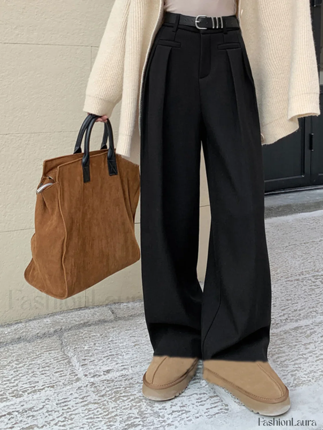 High Waist Graceful Straight Leg Pants - Image 9