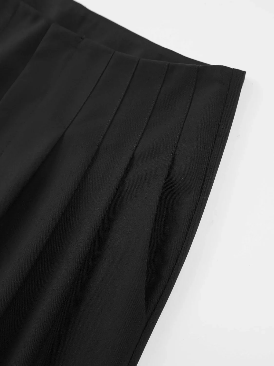 High Waist Pleated Trendy Wide Leg Pants - Image 4