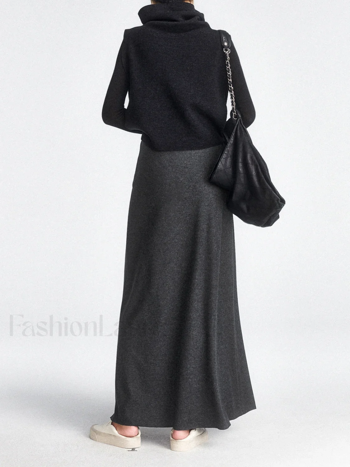 High Waist Graceful Flowy Maxi Skirt - Image 5