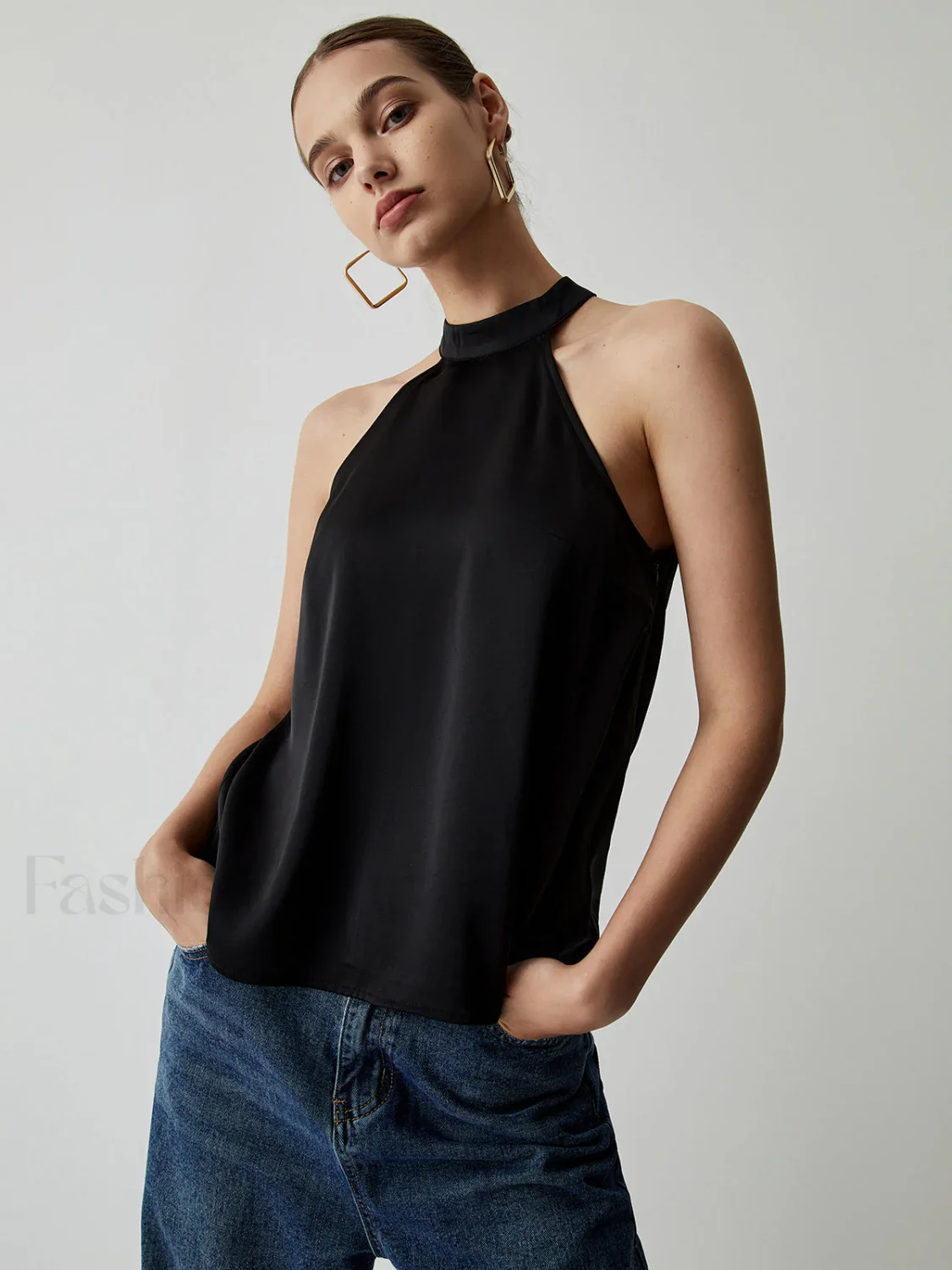 Halter Satin Graceful Tank Top - Image 12