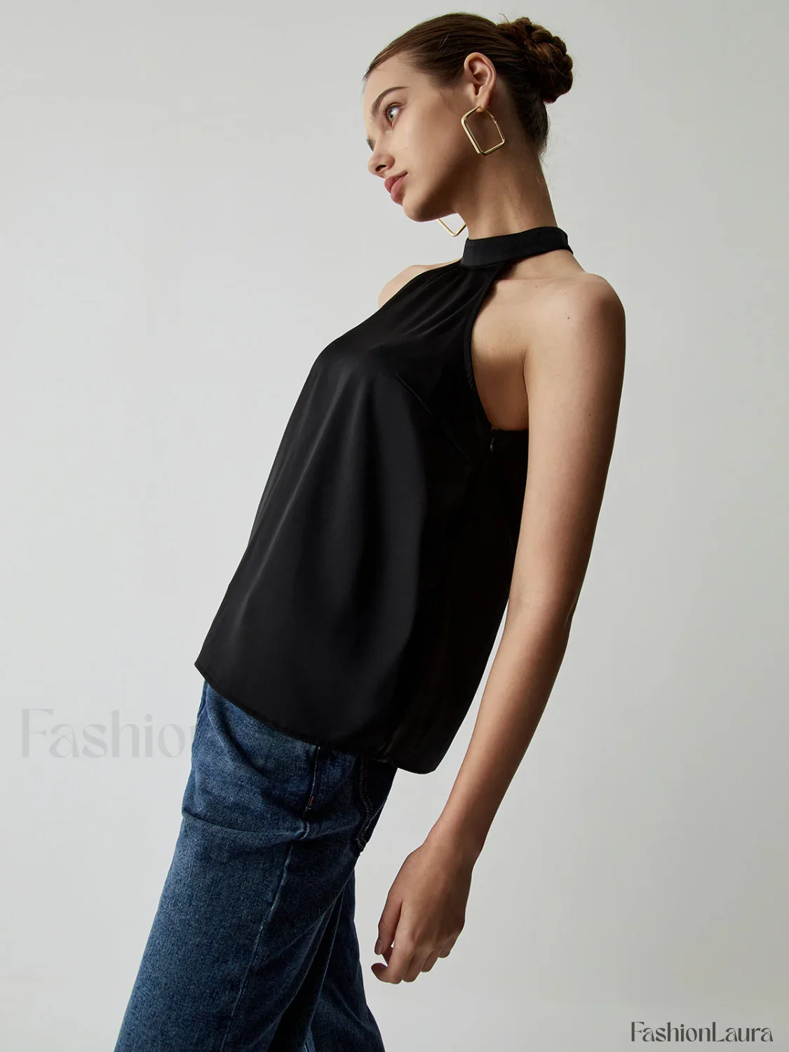 Halter Satin Graceful Tank Top - Image 13