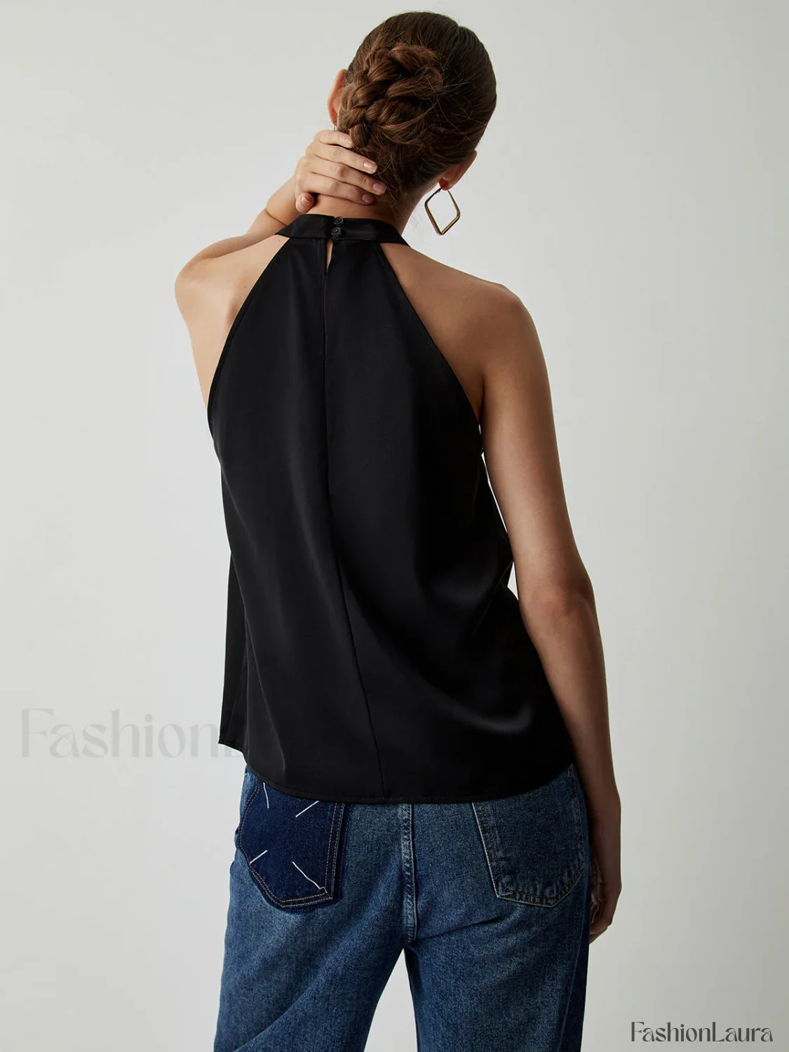 Halter Satin Graceful Tank Top - Image 15