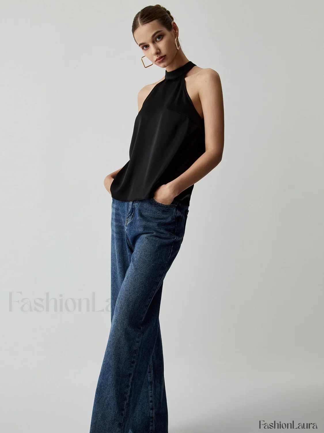 Halter Satin Graceful Tank Top - Image 17