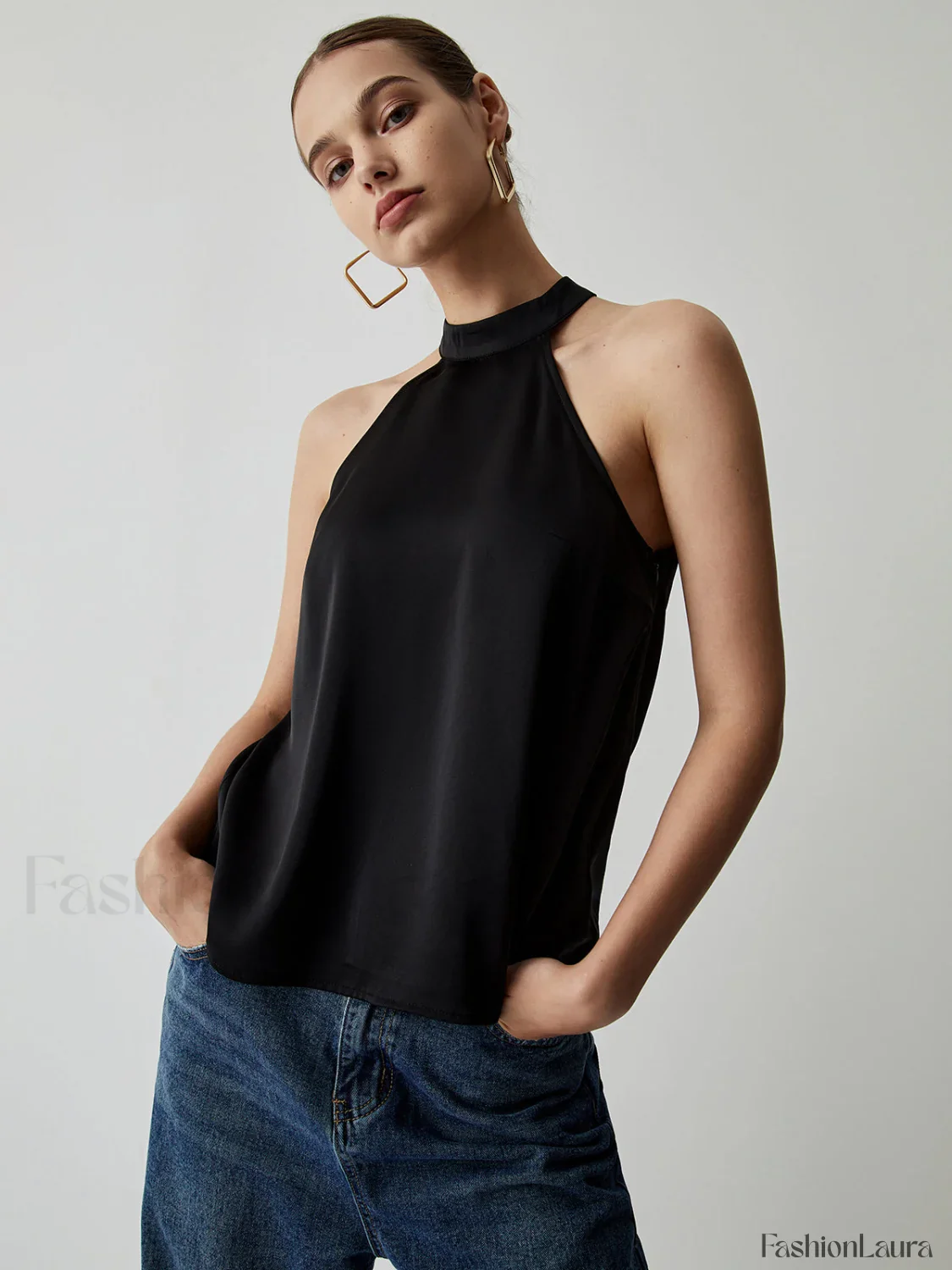 Halter Satin Graceful Tank Top - Image 18