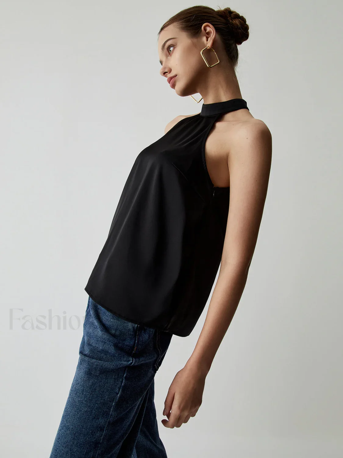 Halter Satin Graceful Tank Top - Image 6