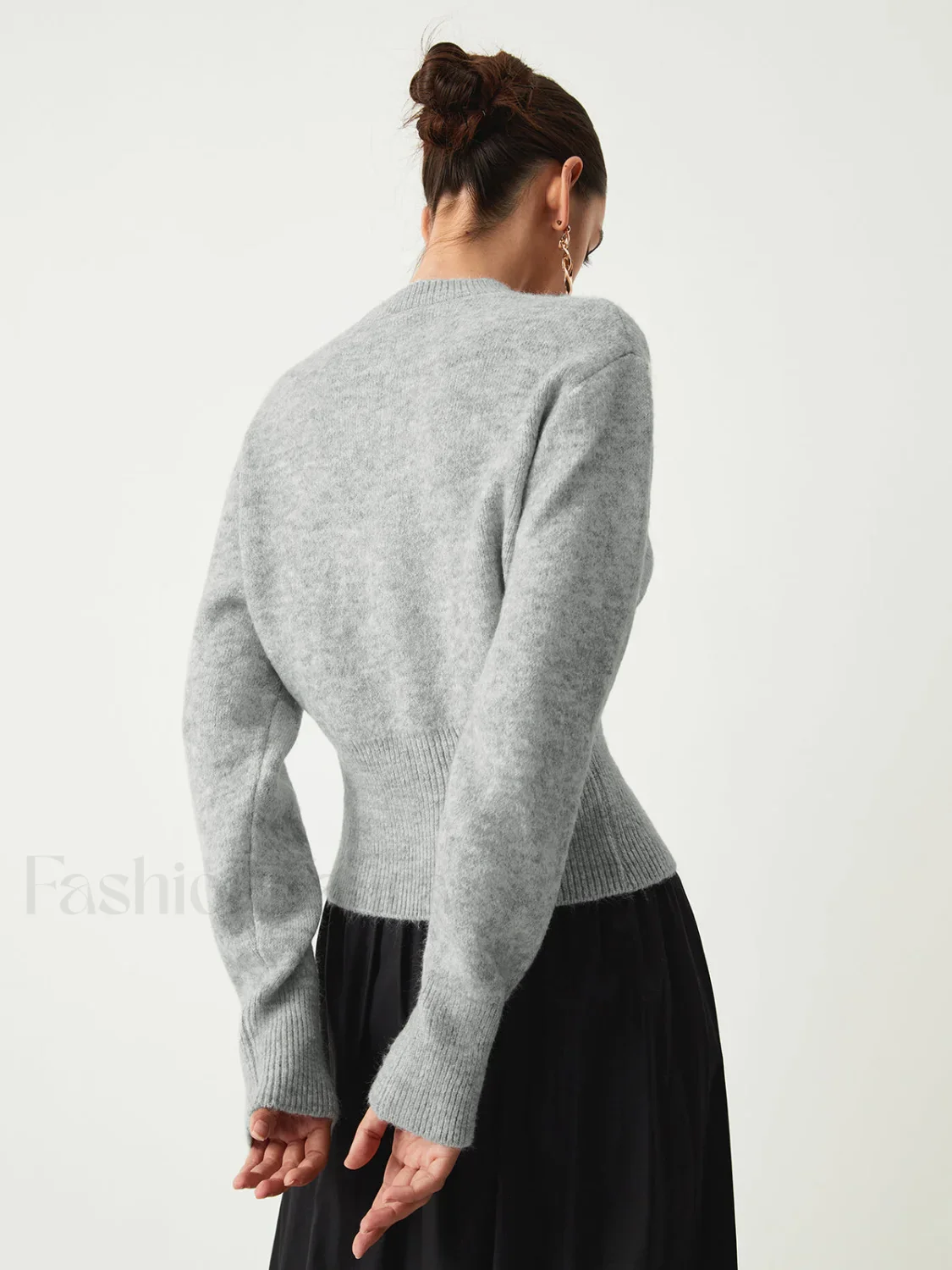 Half Zip Graceful Fuzzy Sweater - Image 6
