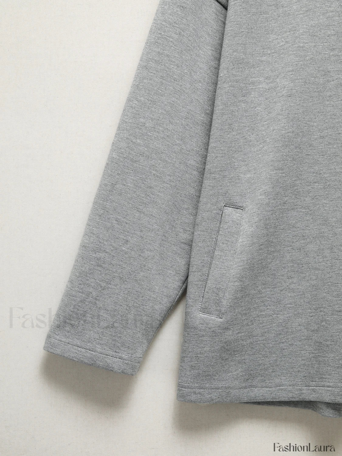 Half Zip Graceful Double Pockets Hoodie - Image 14