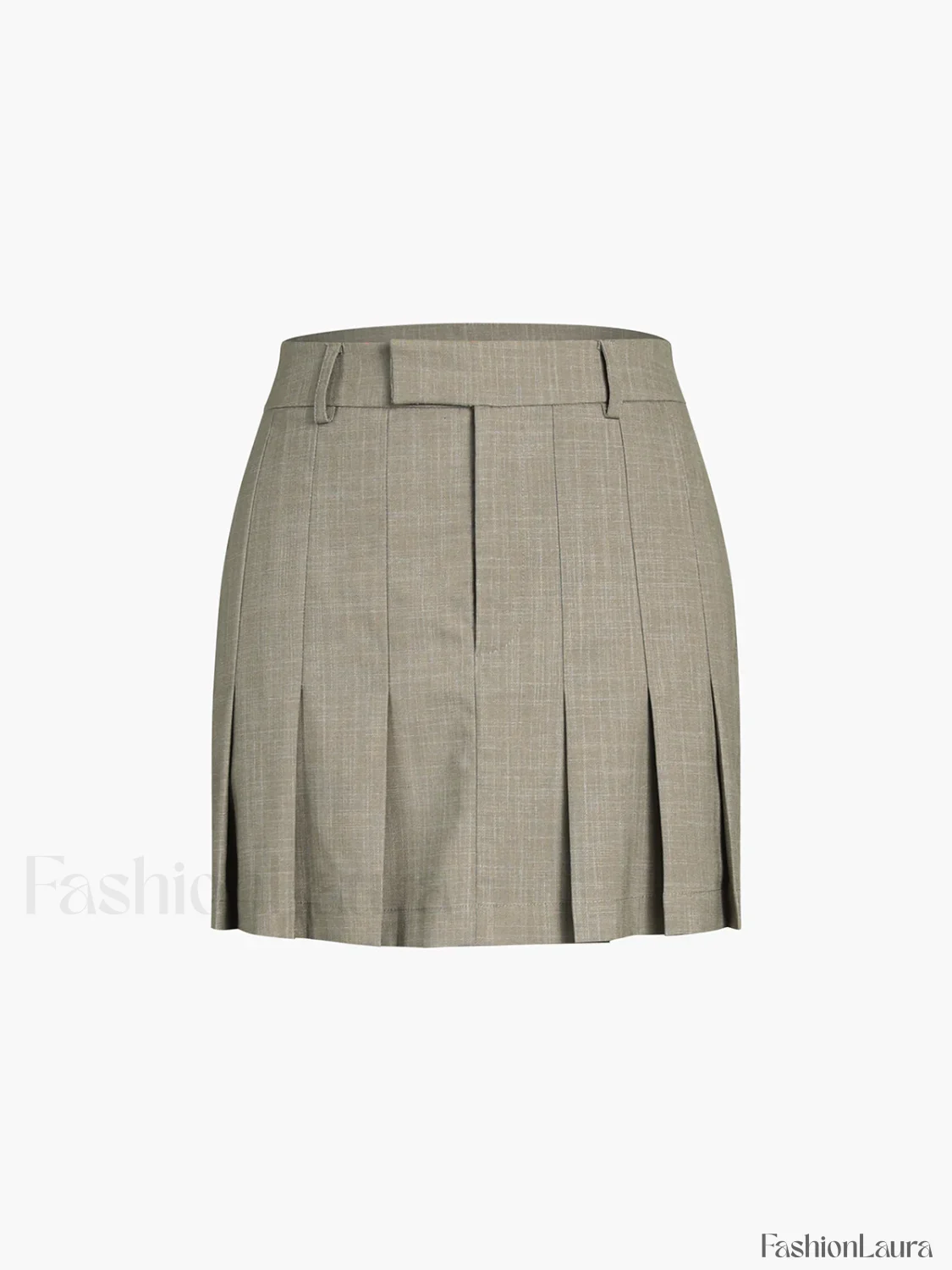 Glen Check Graceful Pleat Mini Skirt - Image 13