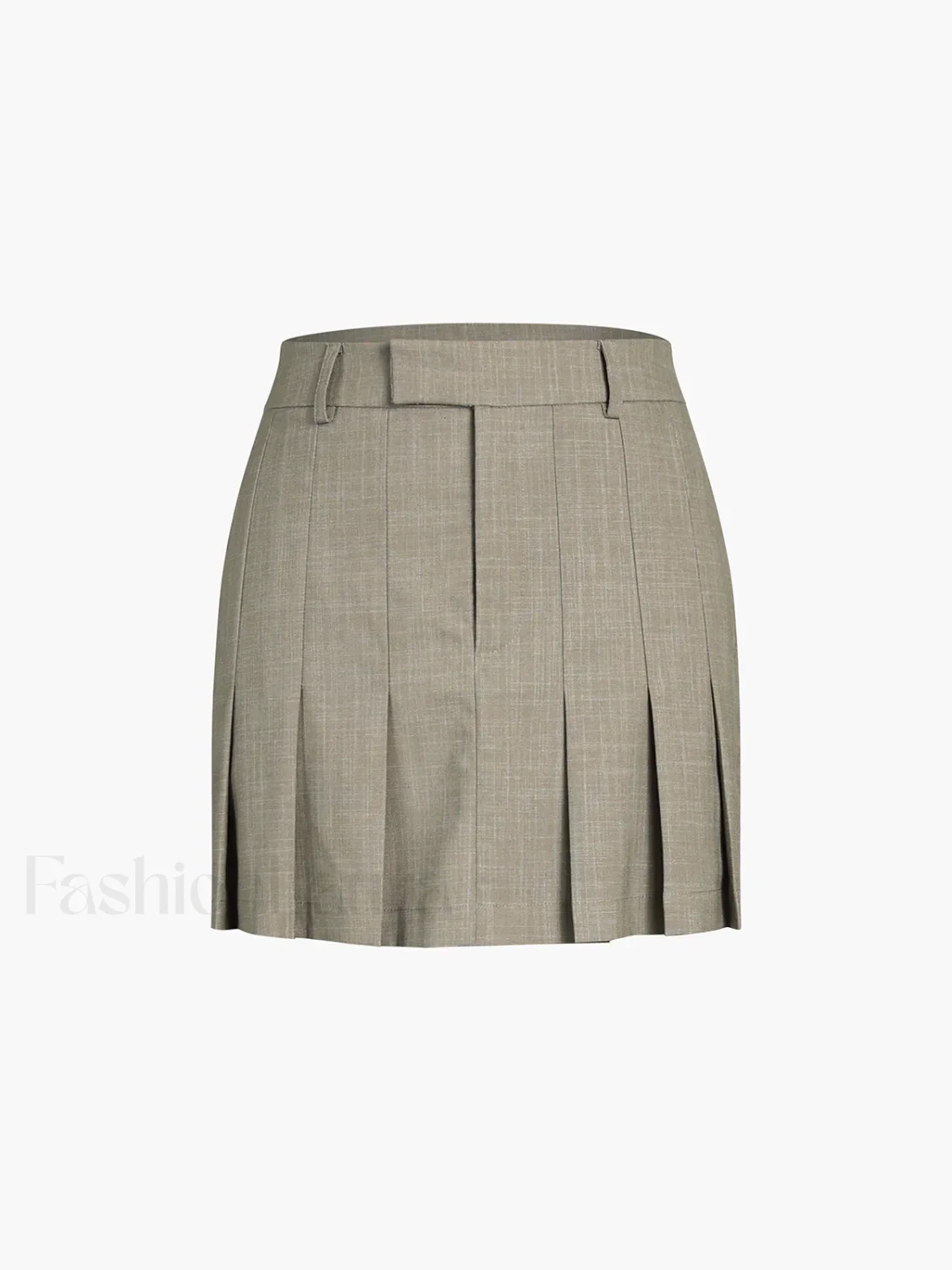 Glen Check Graceful Pleat Mini Skirt - Image 6