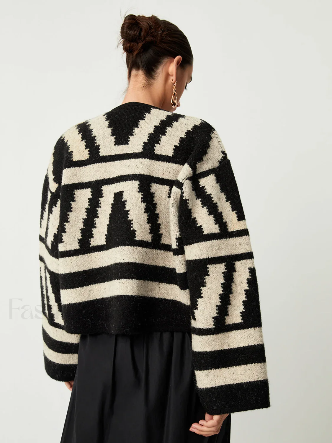 Geometric Print Graceful Kimono Cardigan - Image 2
