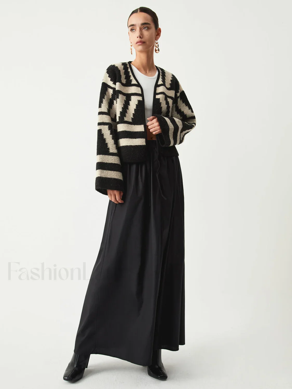 Geometric Print Graceful Kimono Cardigan - Image 3
