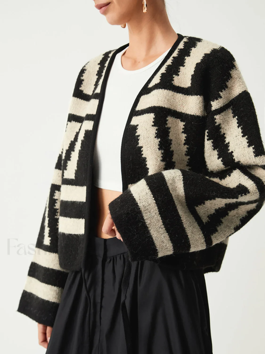 Geometric Print Graceful Kimono Cardigan - Image 6