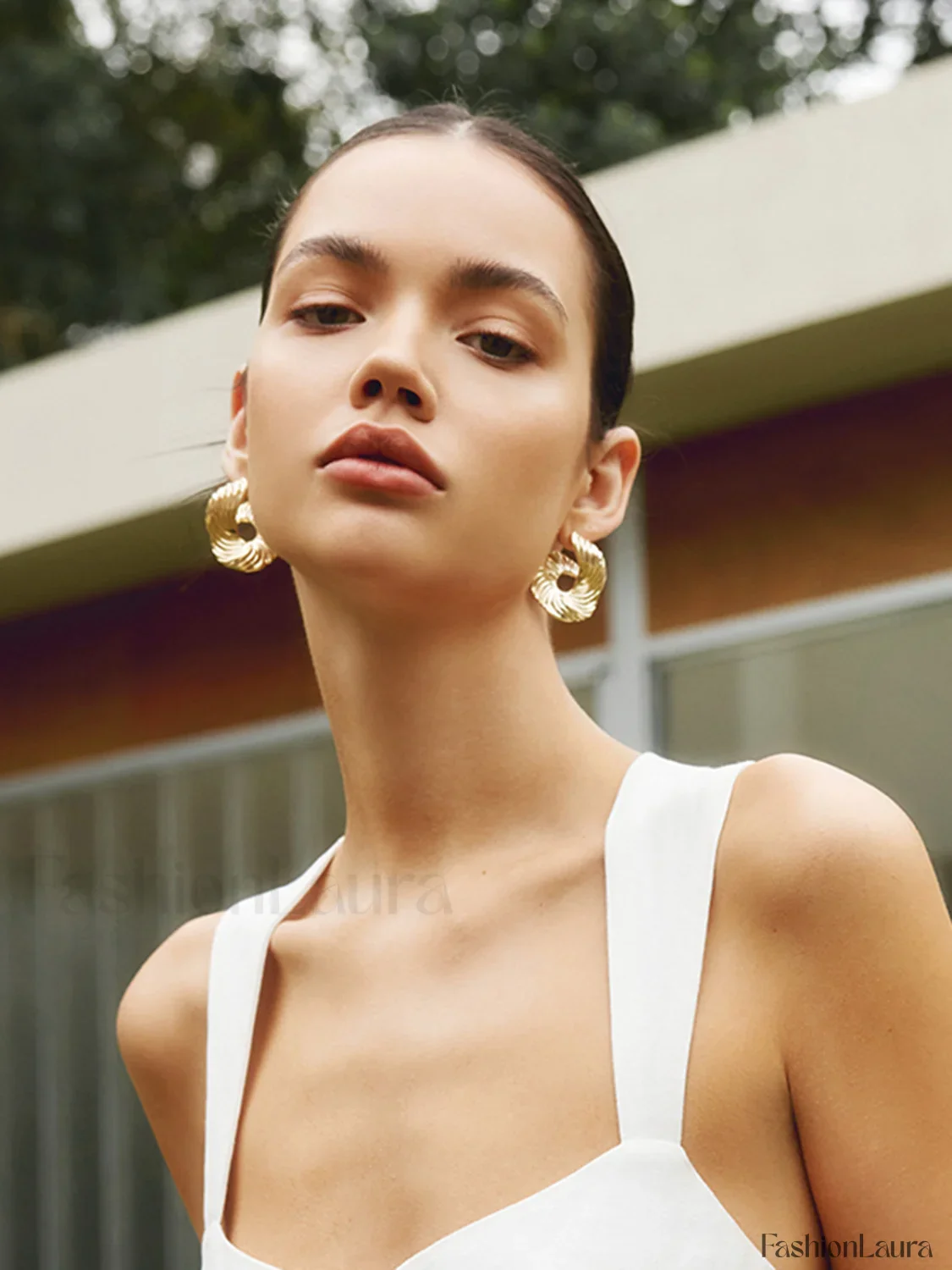 Geometric Irregular Graceful Texture Stud Earrings - Image 21