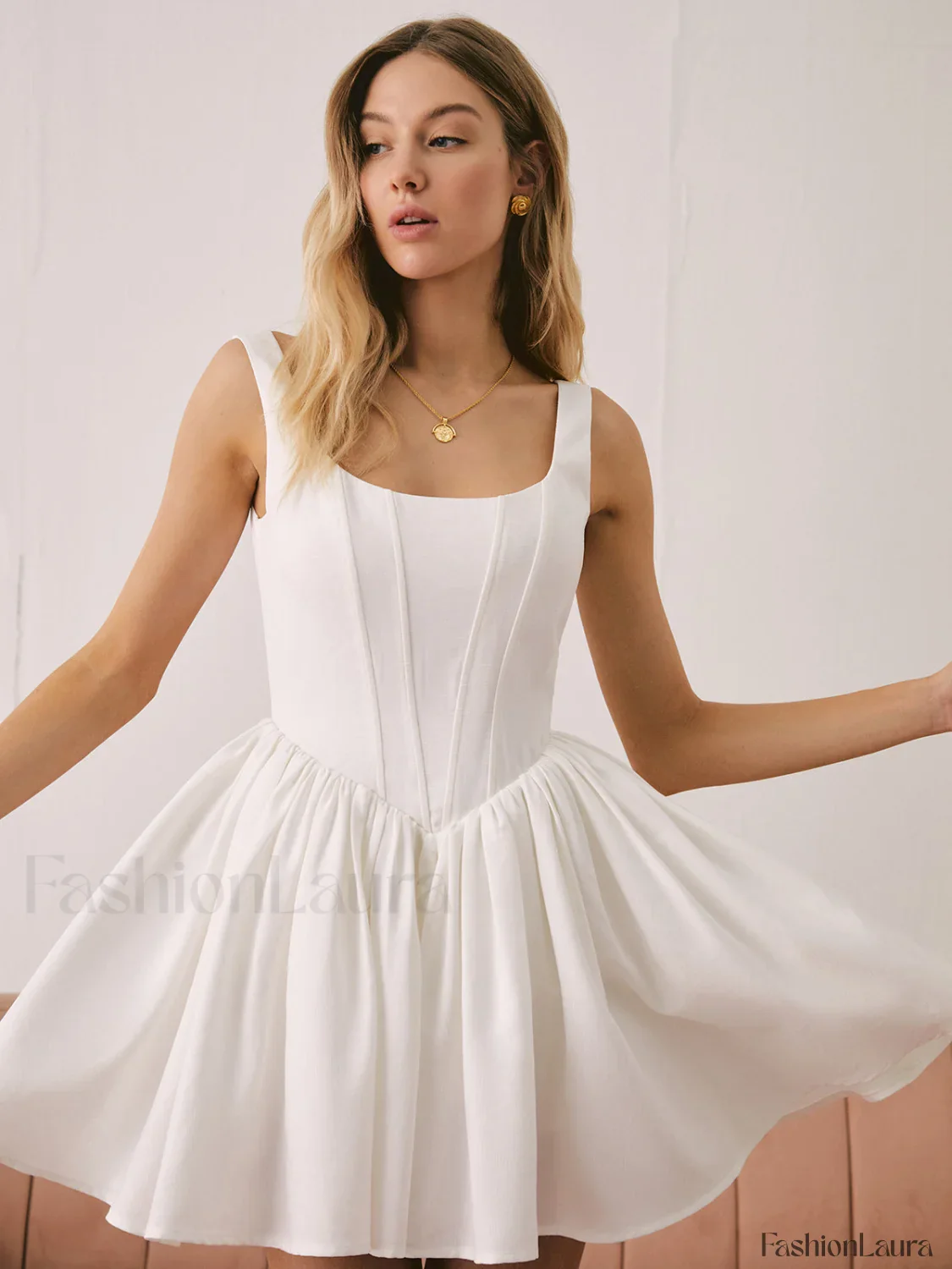 French Elegant Graceful Solid Short Dress - Image 15
