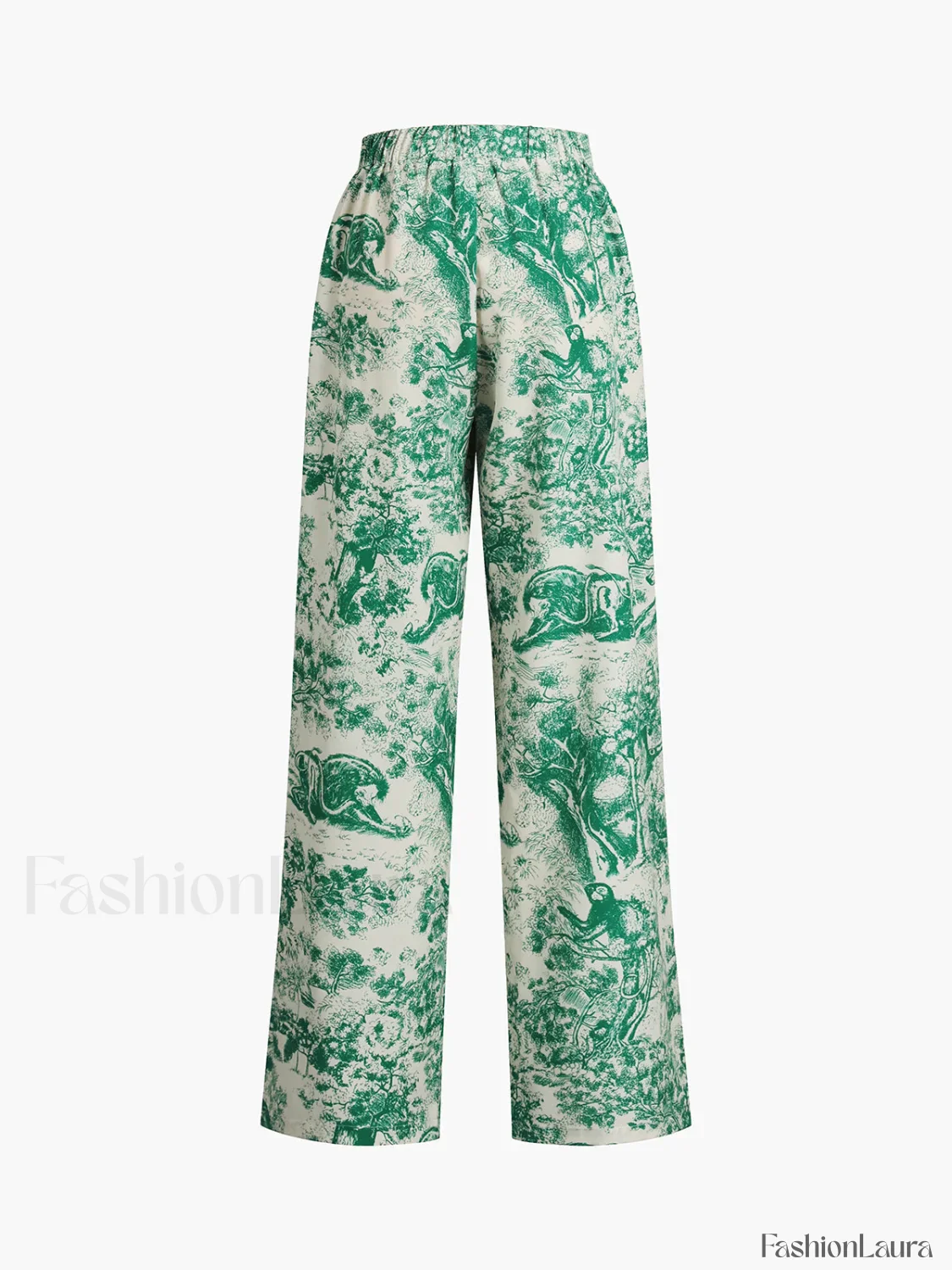 Printed Tie Graceful Up Pants Set - Image 19