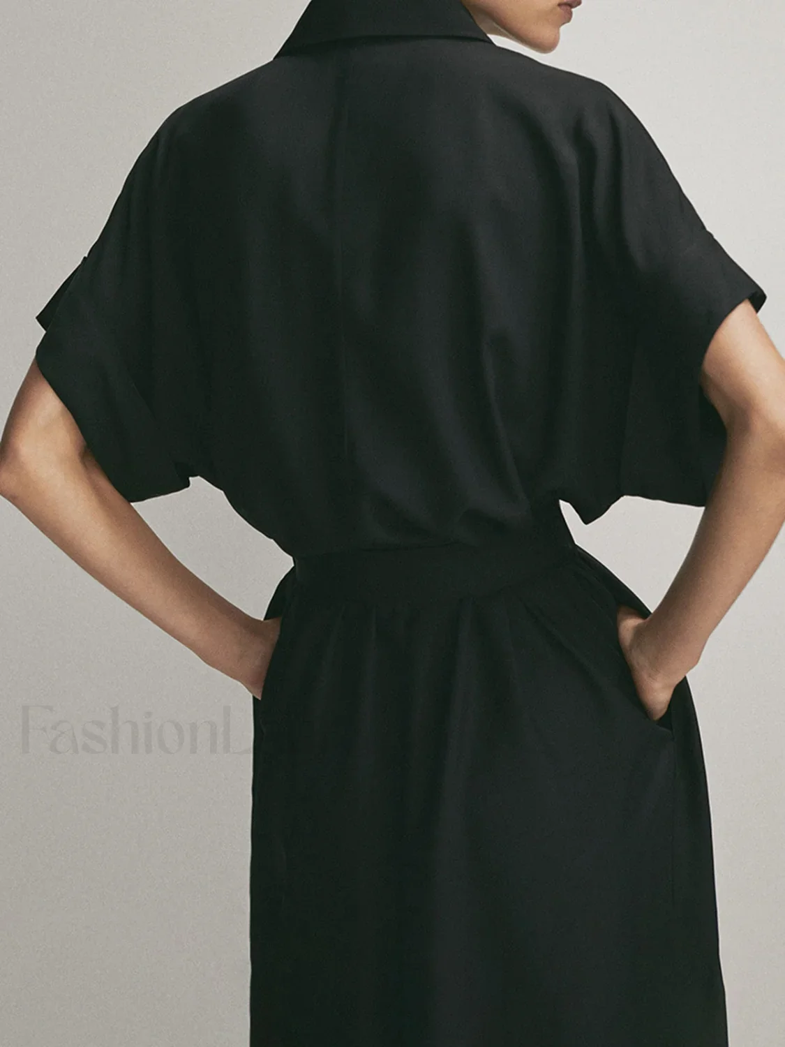Polo Pockets Graceful Tied Midi Dress - Image 12