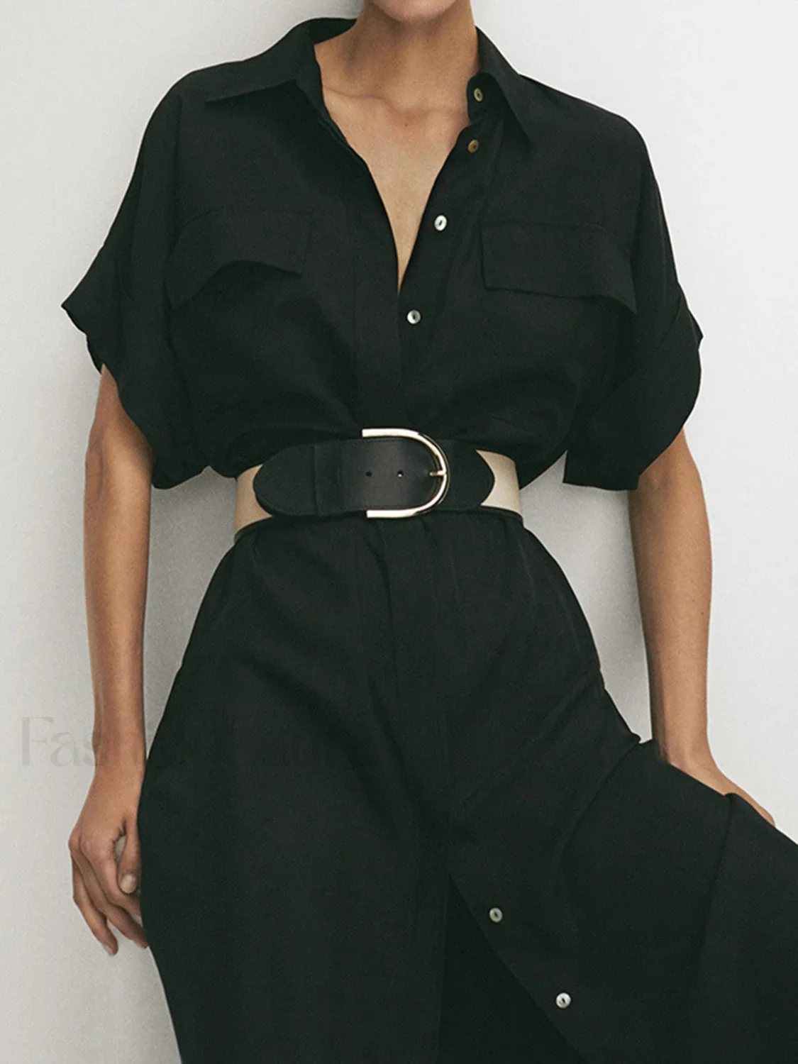 Polo Pockets Graceful Tied Midi Dress - Image 14