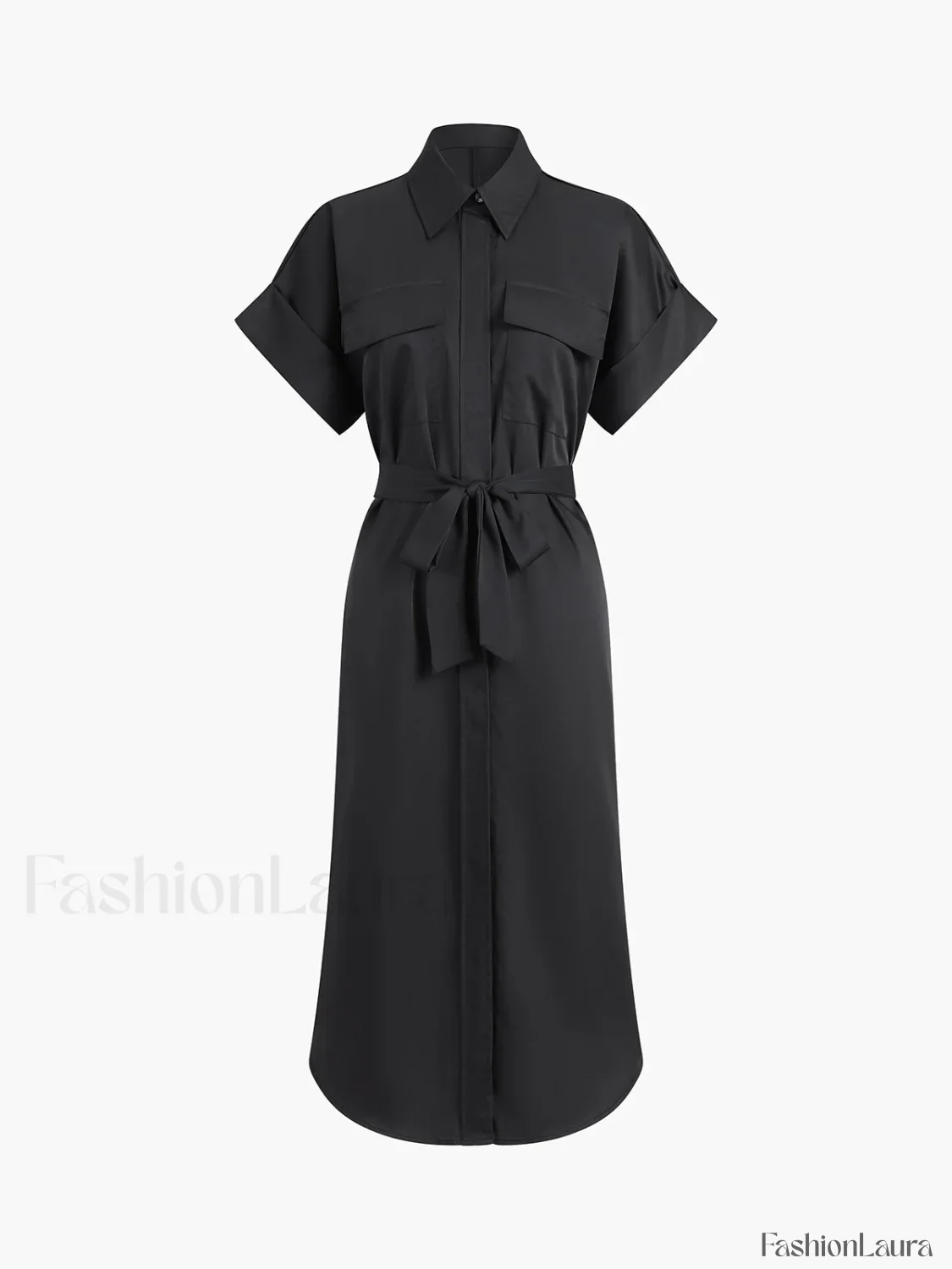 Polo Pockets Graceful Tied Midi Dress - Image 18