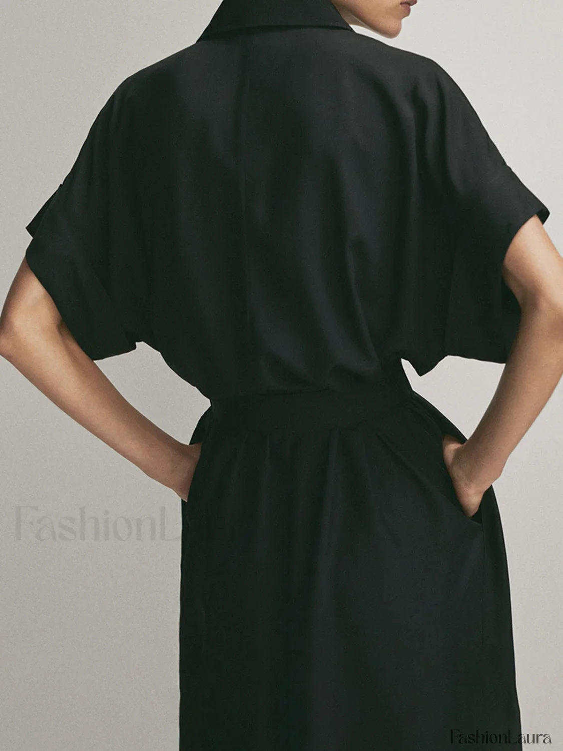 Polo Pockets Graceful Tied Midi Dress - Image 19
