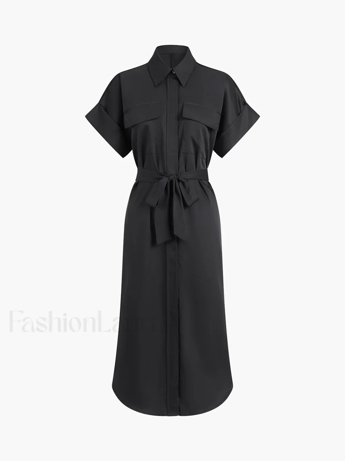 Polo Pockets Graceful Tied Midi Dress - Image 4