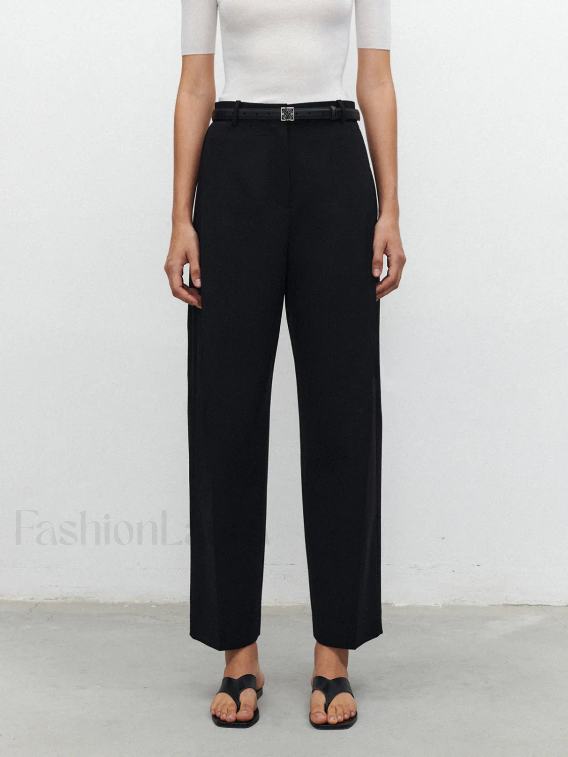 Pocket Straight Leg Trendy Pants Without Belt - Image 10