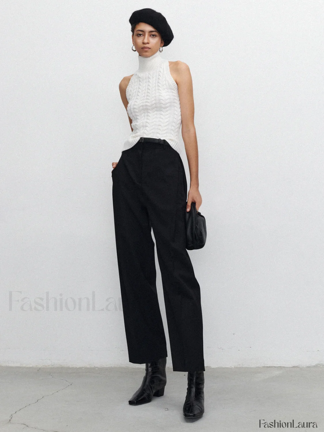 Pocket Straight Leg Trendy Pants Without Belt - Image 11