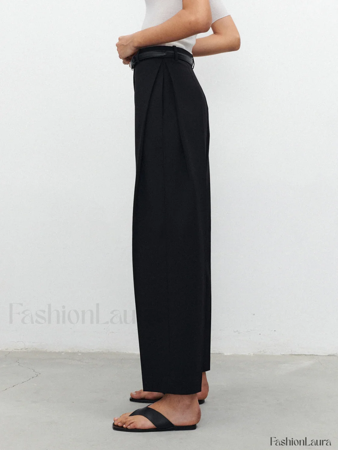 Pocket Straight Leg Trendy Pants Without Belt - Image 13