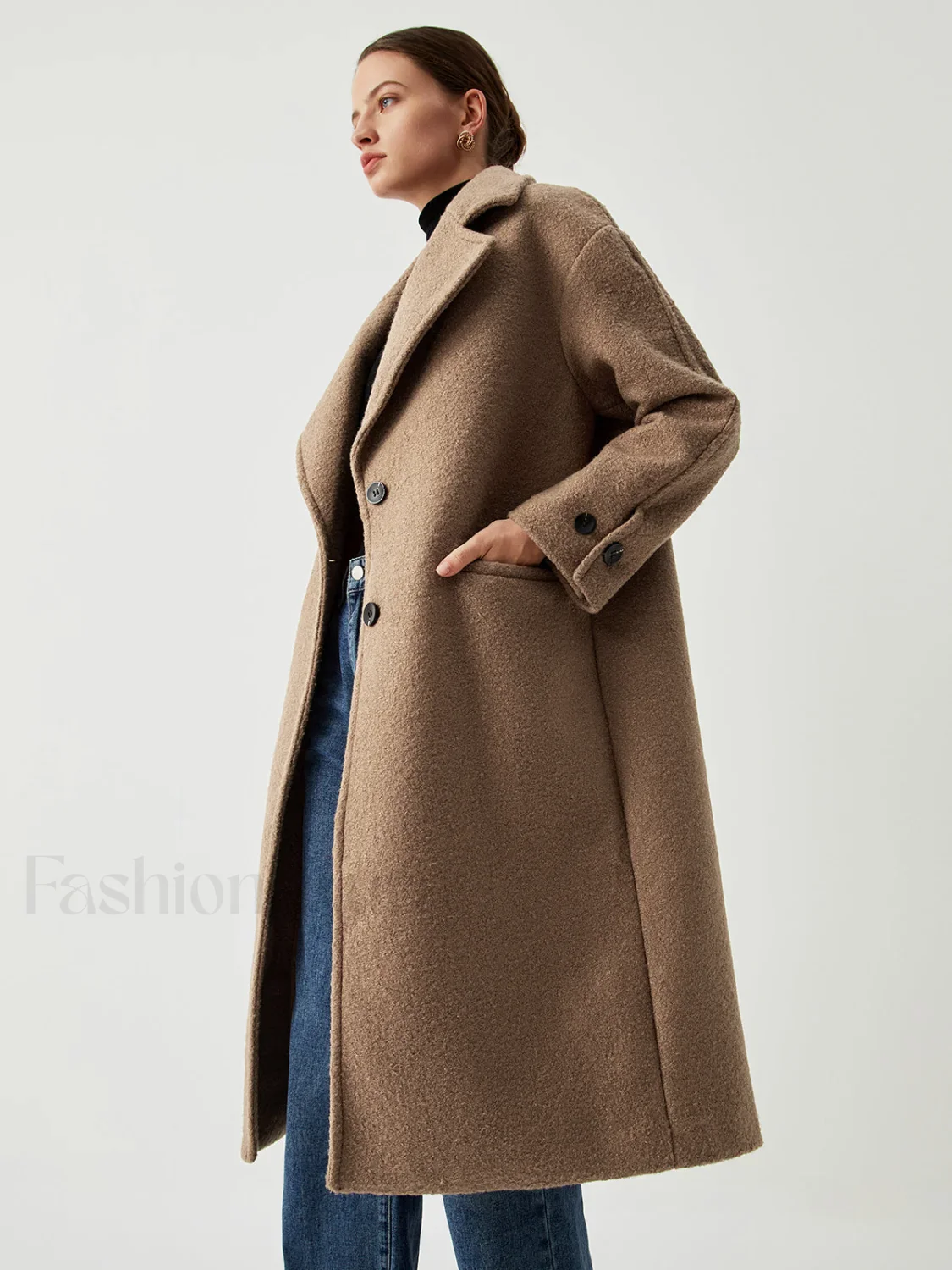 Oversized Charming Wool Coat - Image 10