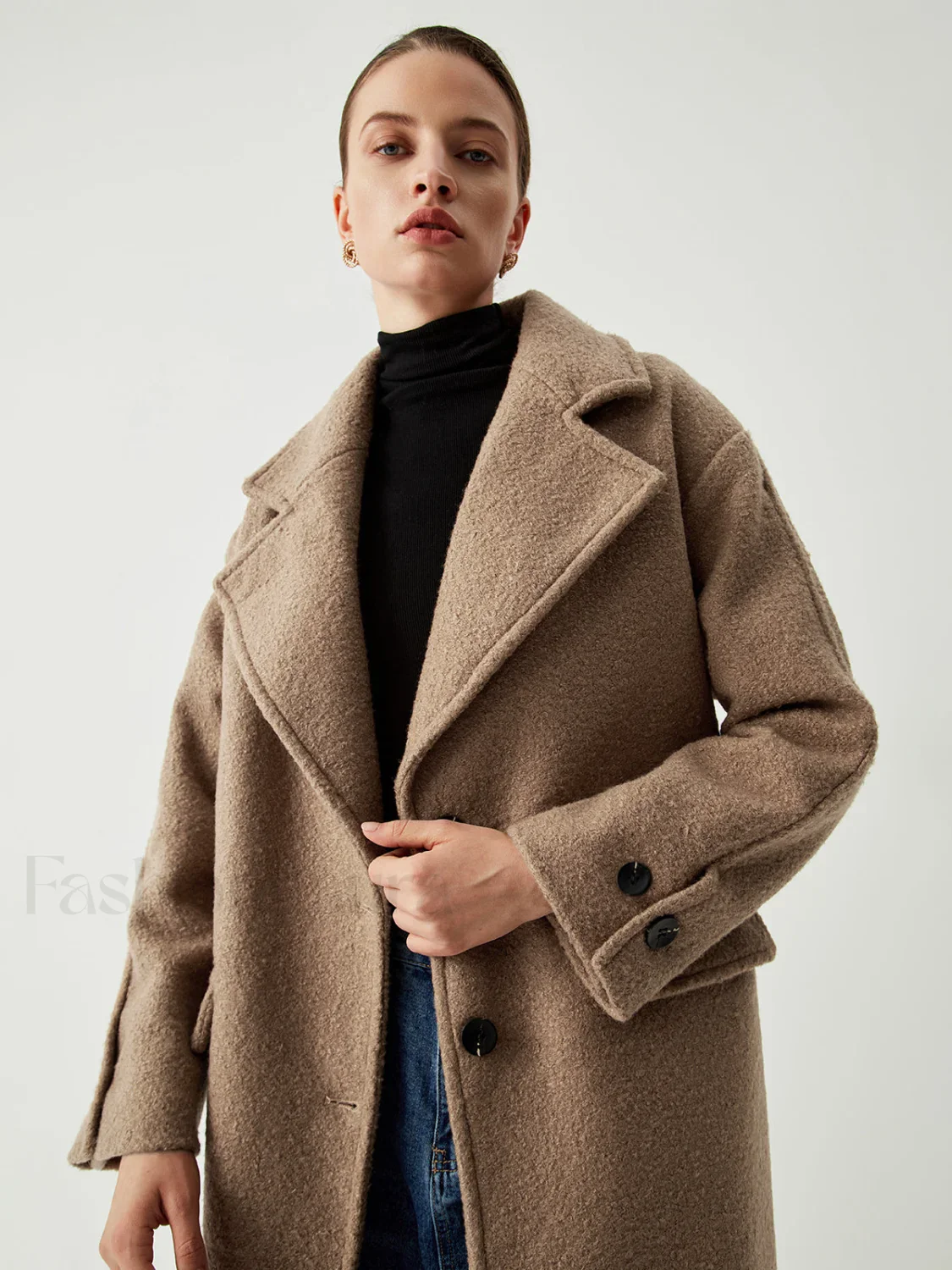 Oversized Charming Wool Coat - Image 3