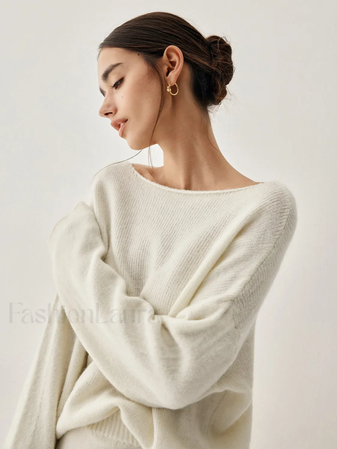 Oversized Sweater Two Trendy Piece Skirt Set - Image 9