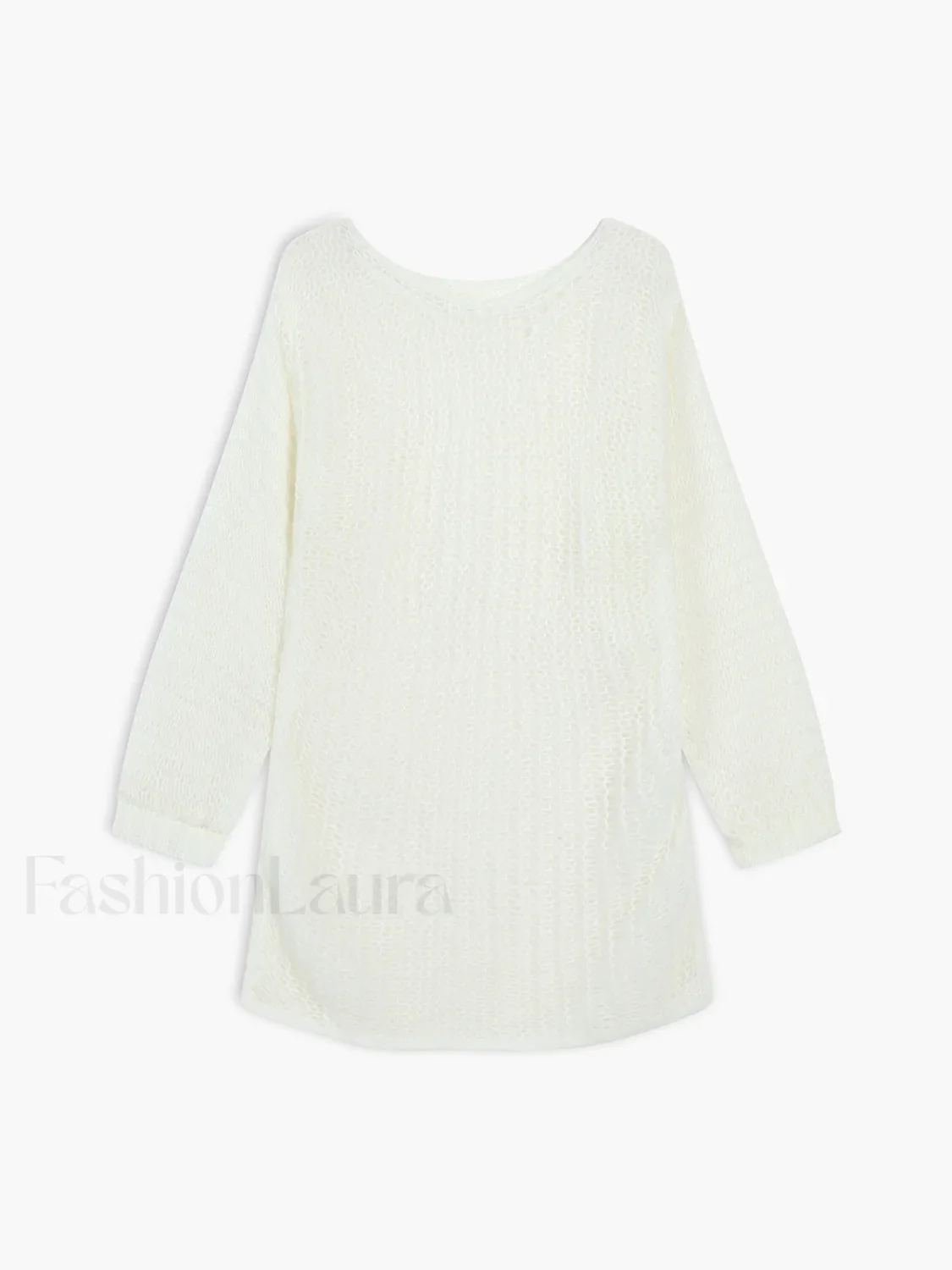 Open Knit Graceful Oversized Sweater - Image 3