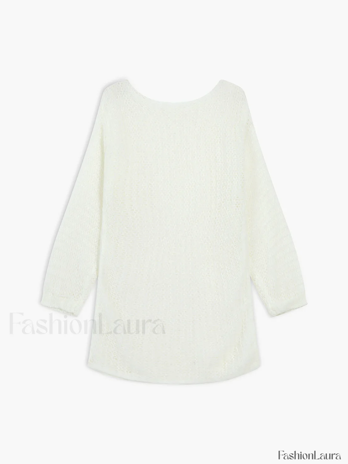 Open Knit Graceful Oversized Sweater - Image 9