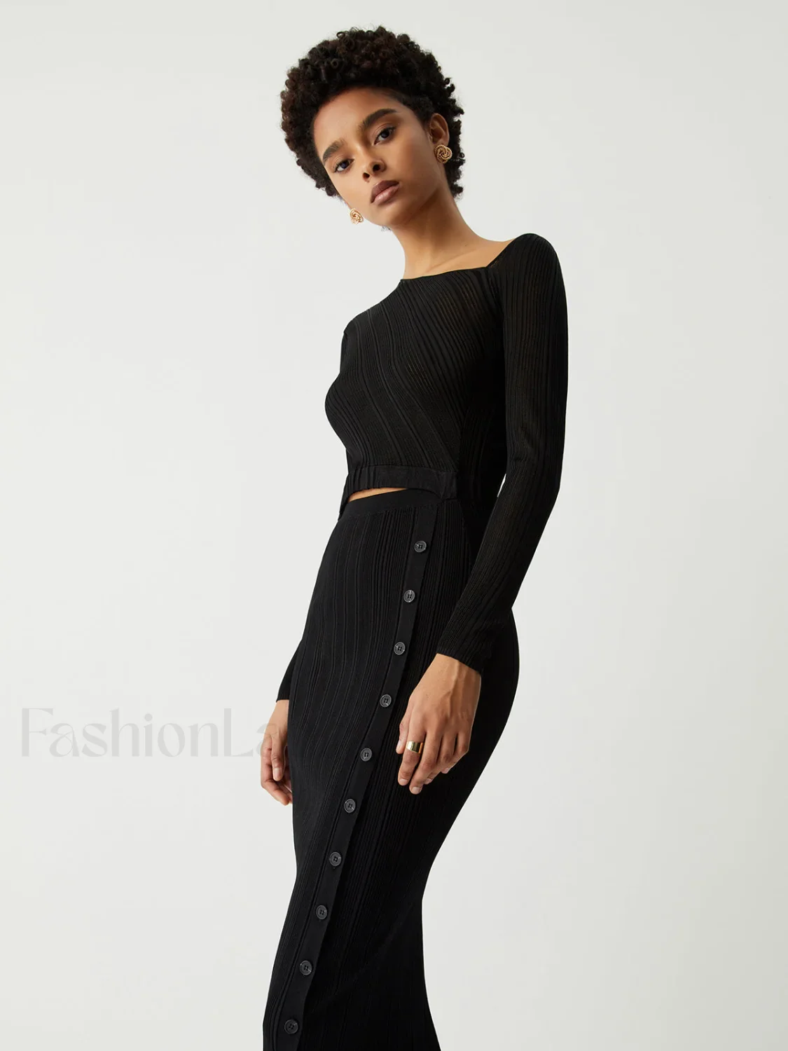 One Shoulder Off Trendy Knit Midi Dress - Image 3