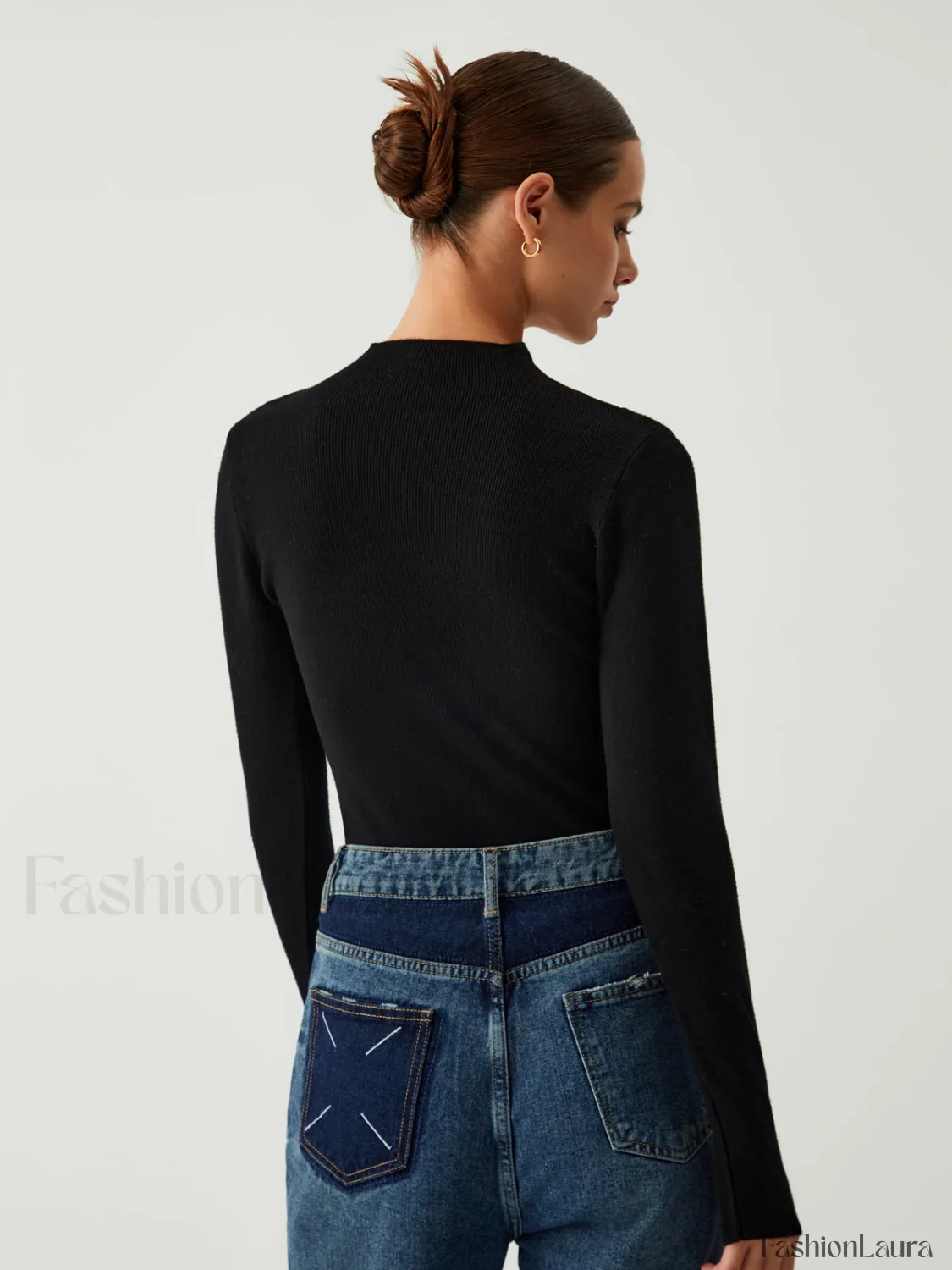 New Era Halter Cutout Modern Long Sleeve Knit Top - Image 11
