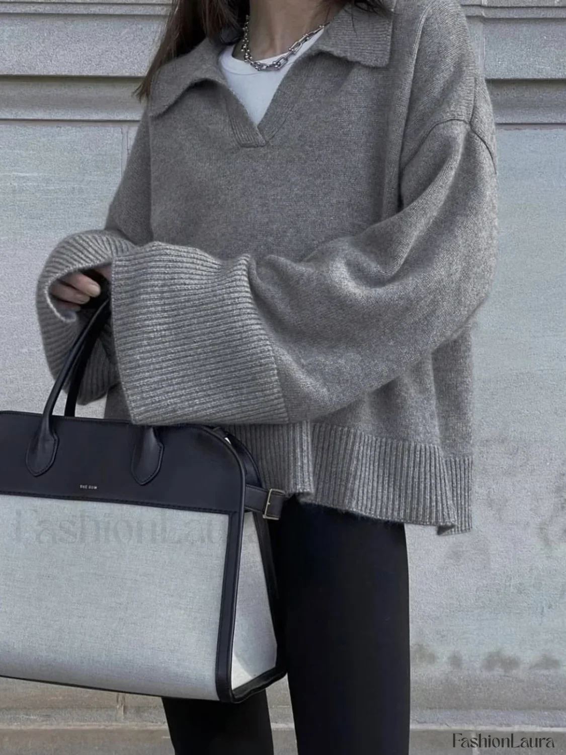 Minimalist Charming Oversized Sweater - Image 14