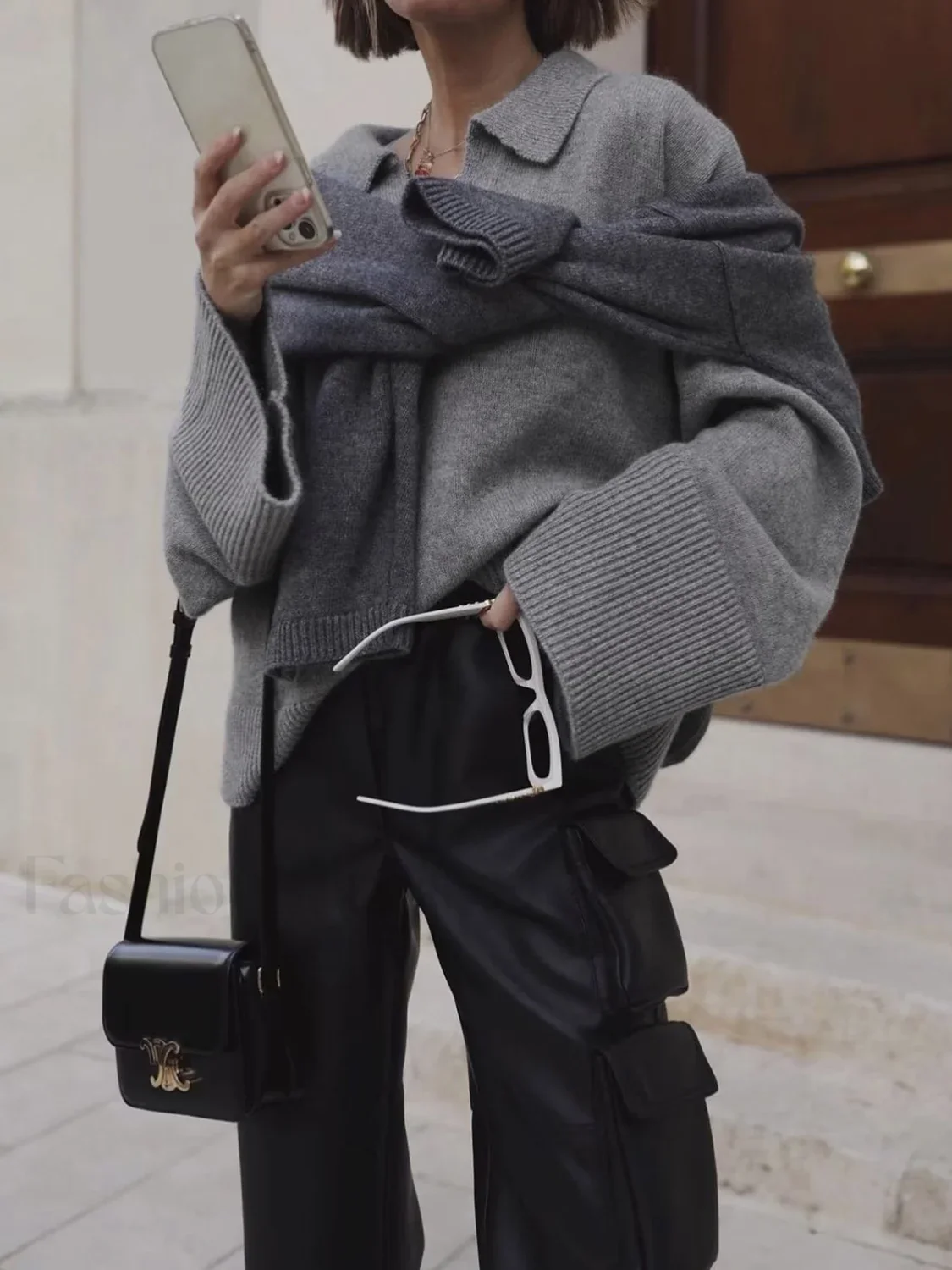 Minimalist Charming Oversized Sweater - Image 8