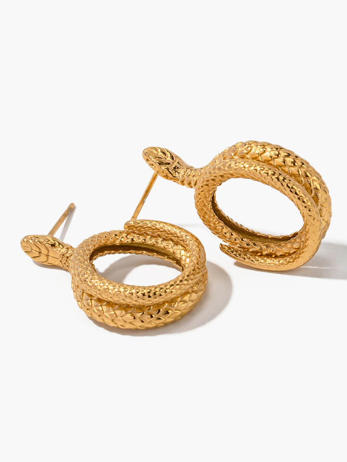 Snake Charming Shape Earrings - Image 3