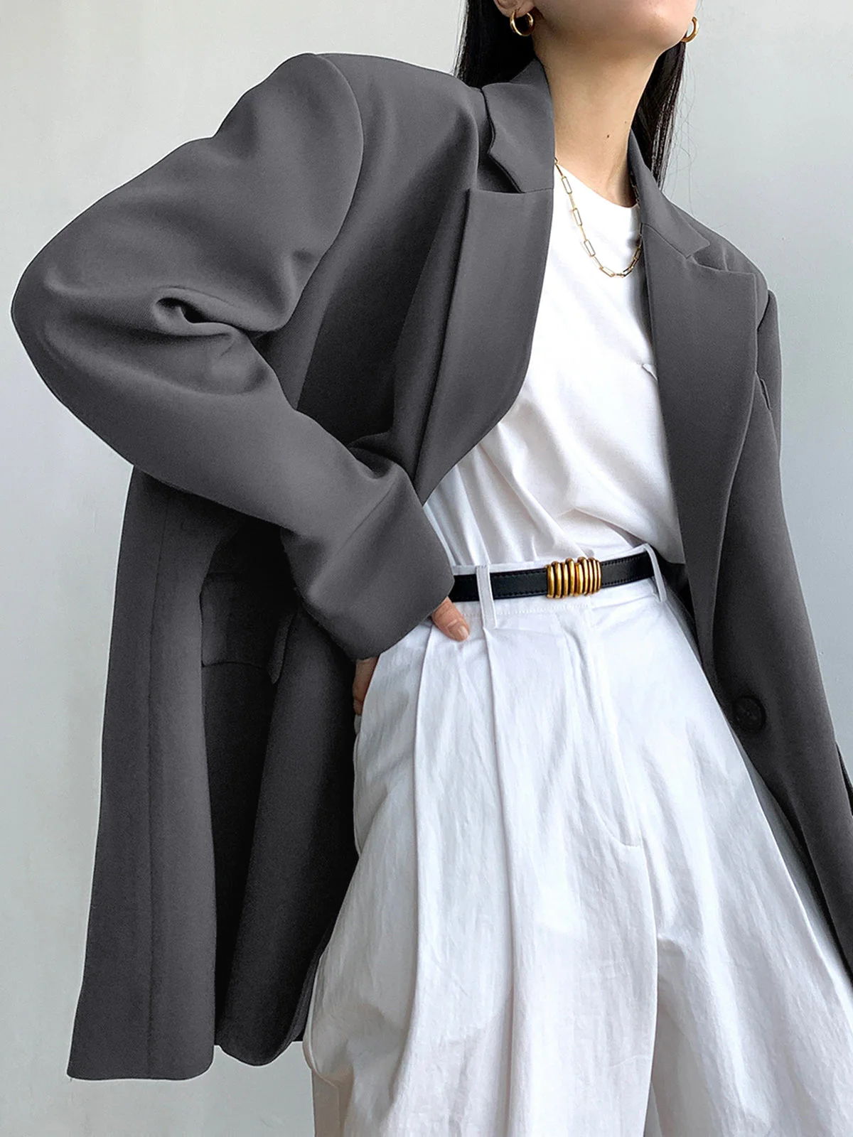 Single Breasted Graceful Essential Blazer - Image 15