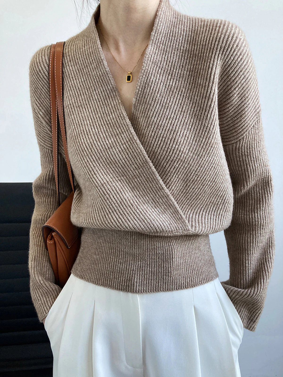 She's Effortless Graceful Wrap Sweater - Image 17