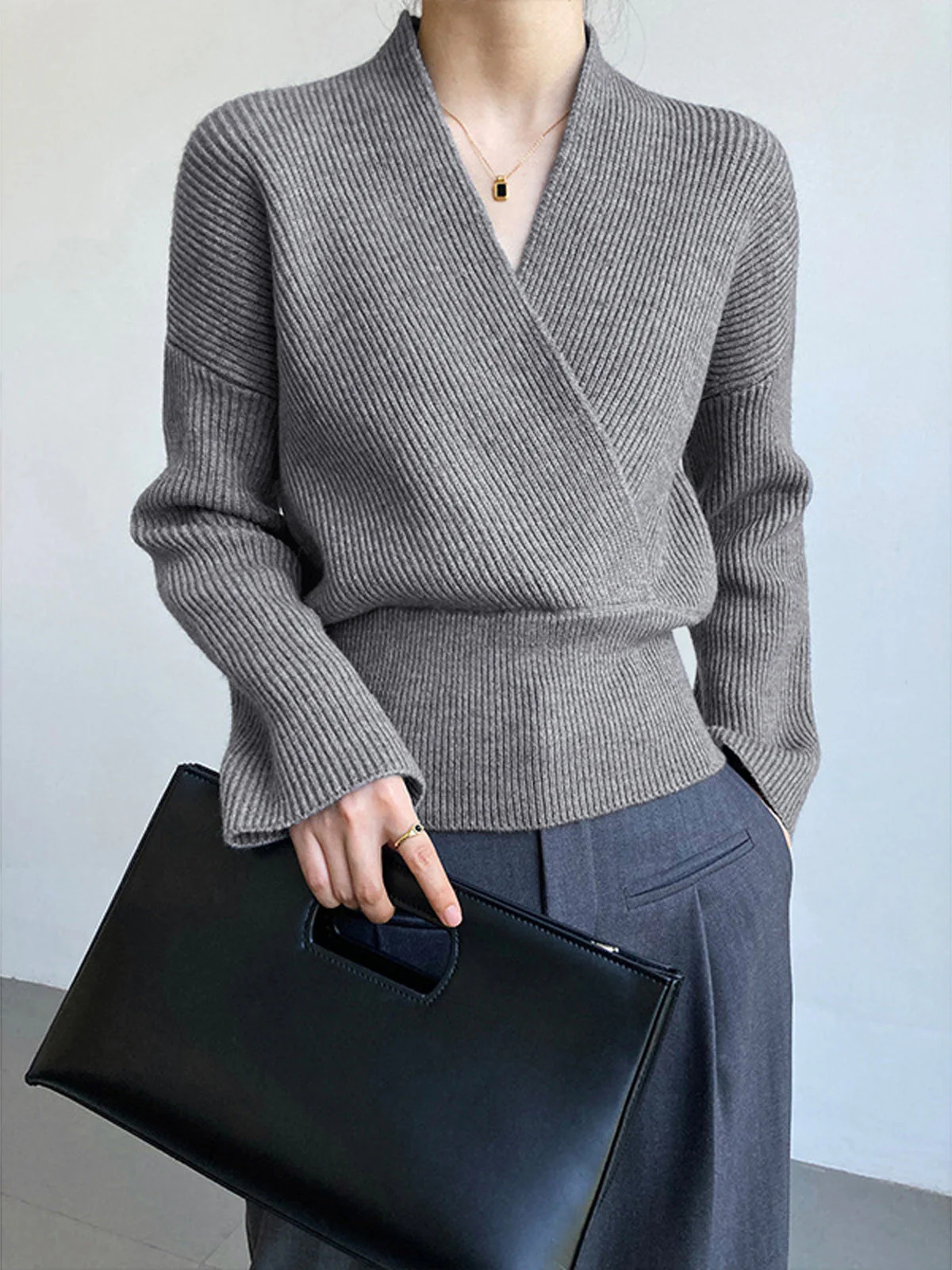 She's Effortless Graceful Wrap Sweater - Image 26