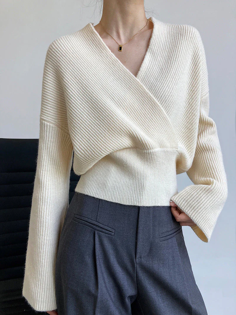She's Effortless Graceful Wrap Sweater - Image 34