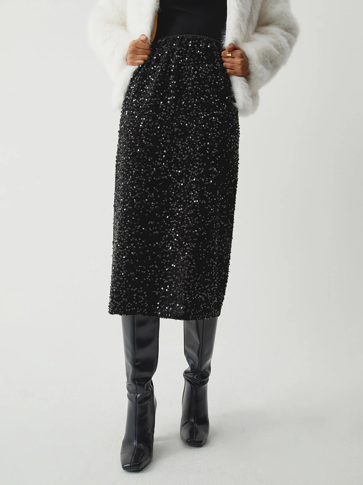 Sequined Charming Midi Skirt - Image 3