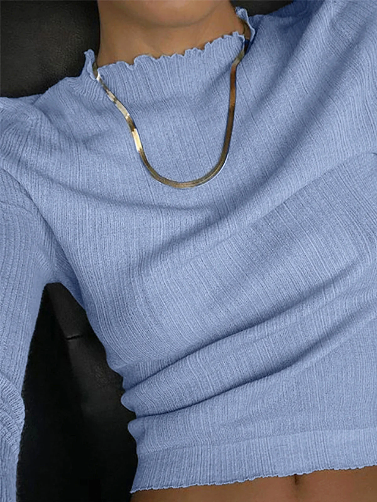 See Through Graceful Mesh Textured Shirt - Image 4