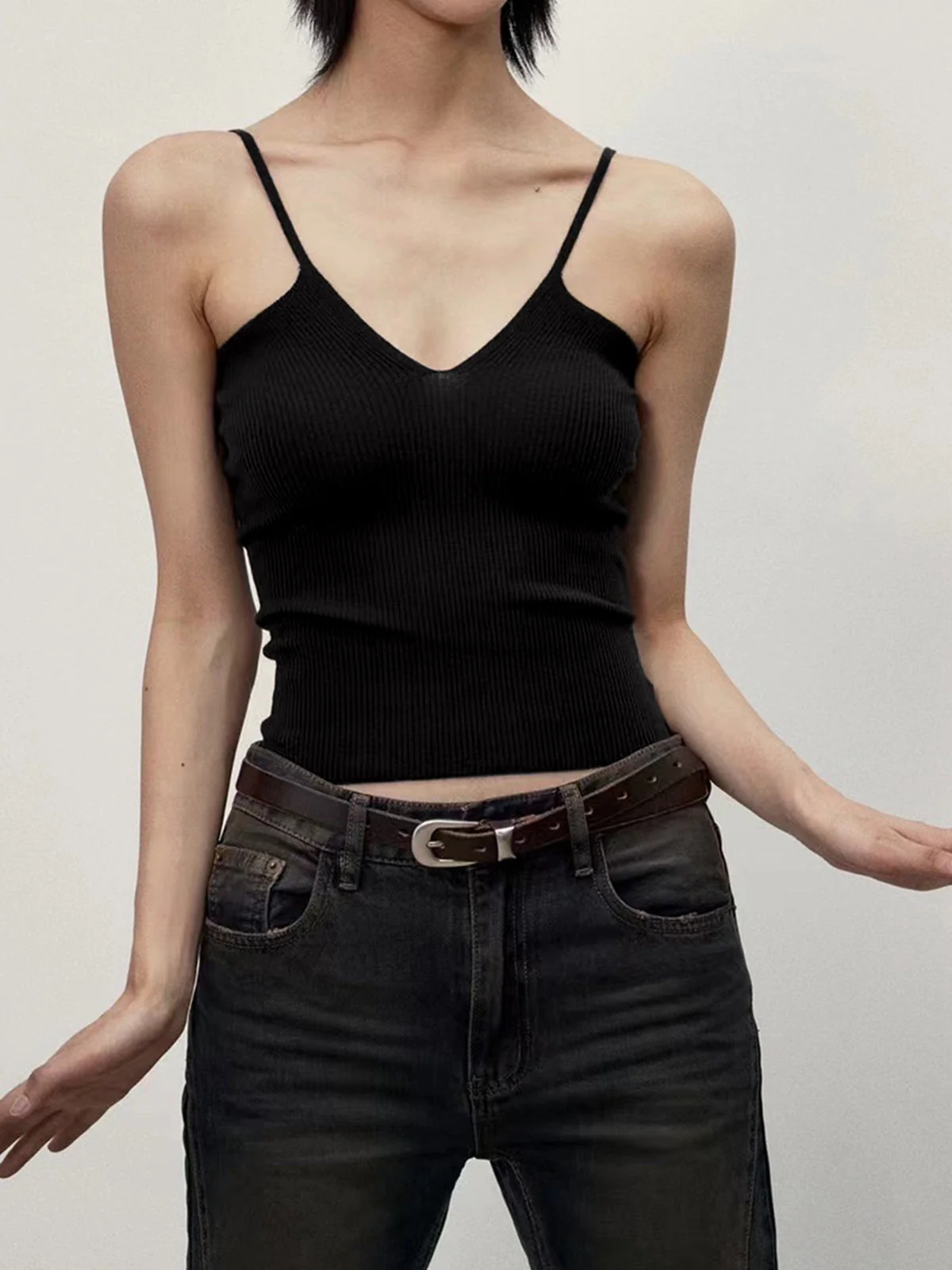 Seamless Deep Graceful Neck Ribbed Cami - Image 10