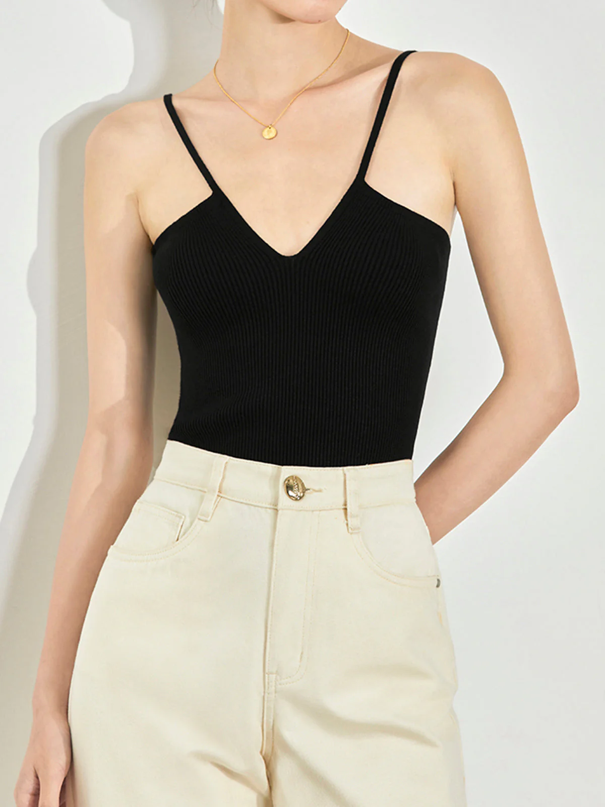 Seamless Deep Graceful Neck Ribbed Cami - Image 12